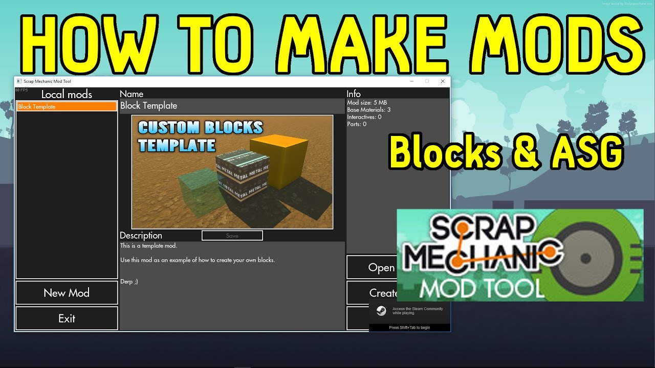 scrap mechanic mods block
